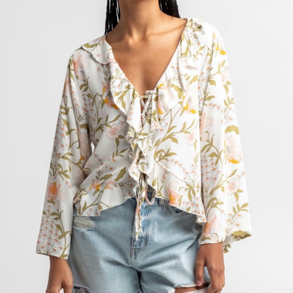 O'Neill April Floral Ruffle Top